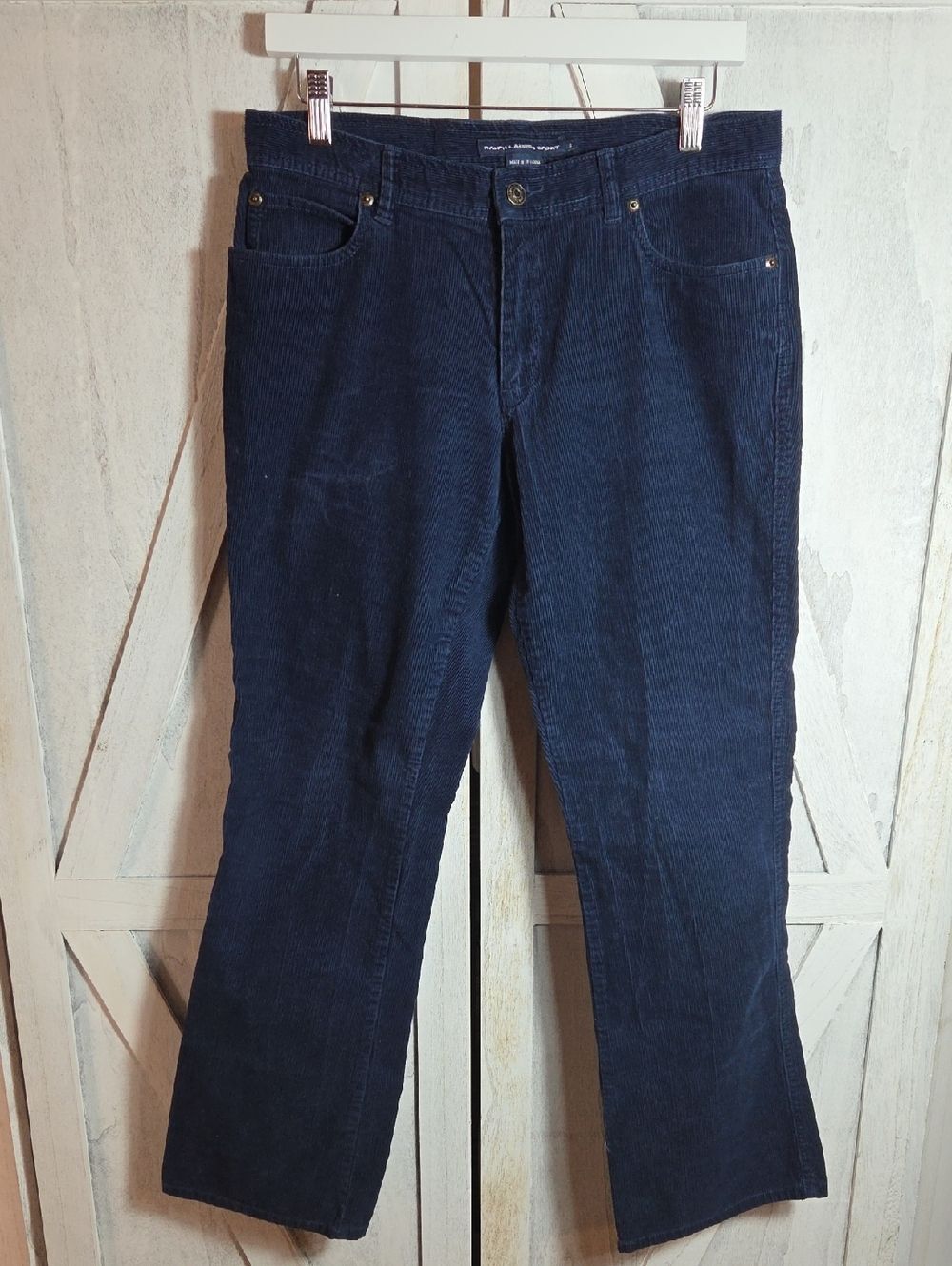Ralph Lauren Sport Navy Blue 100% Cotton Bootcut Corduroy Pants Size 8